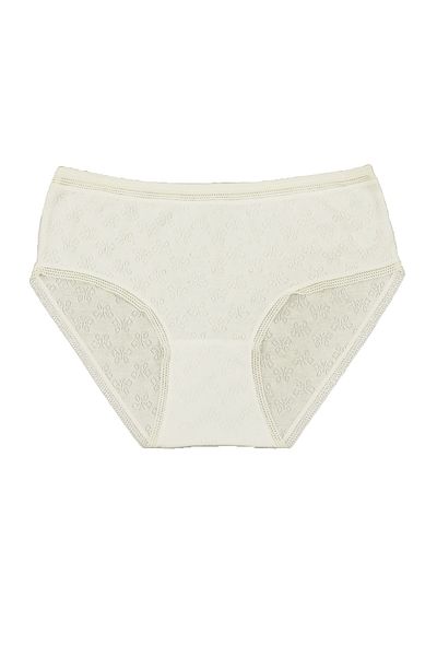 FSM1453 Women's Cotton Transfer Ribana Bato High Waist Lace Slip Panties 2-Piece - 3003