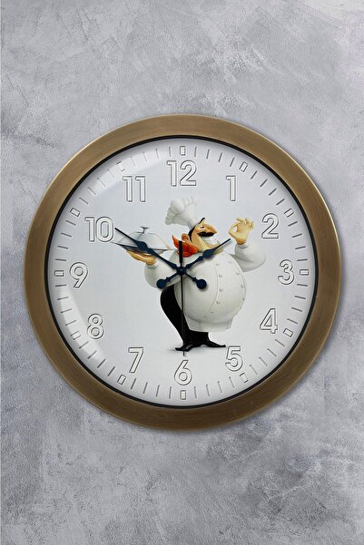 Kasva Concept هدية ساعة حائط مطبخ معدنية عتيقة مقاس 36 سم