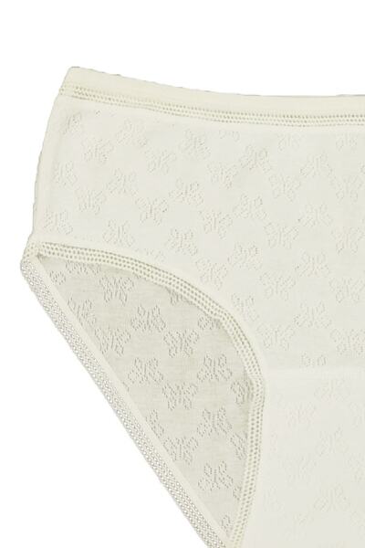 FSM1453 Women's Cotton Transfer Ribana Bato High Waist Lace Slip Panties 2-Piece - 3003