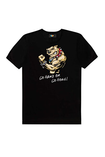 WAKHA Fitness Hardline Dog Men's Black T-shirt