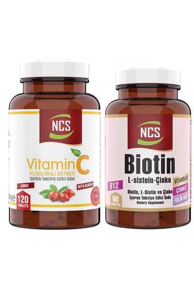NCS Vitamin C 1000 Mg Beta Glucan 120 Tablet Biotin Zinc 60 Tablet