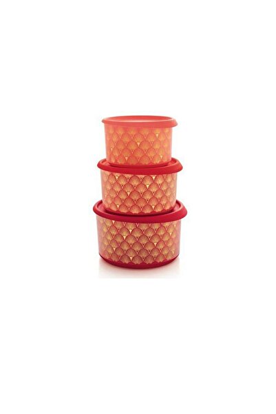 Tupperware Pırıltı Set 3 Lü Kırmızı