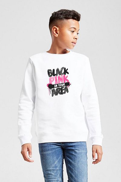 QIVI Hanorac imprimat pentru copii, unisex, alb, negru, roz, în zona ta