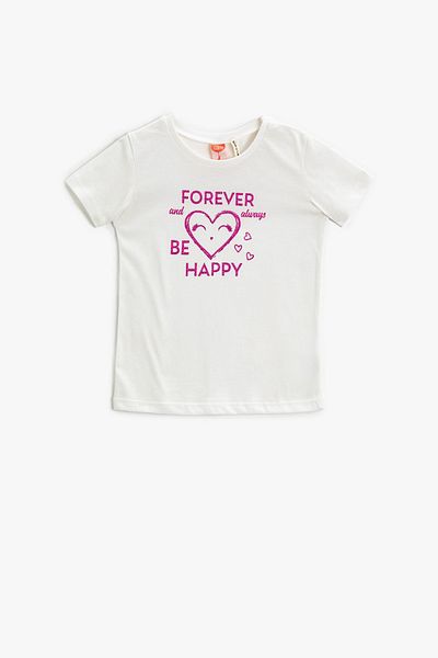 Koton Kids Baby Girl Ecru T-Shirt 1YMG19912OK