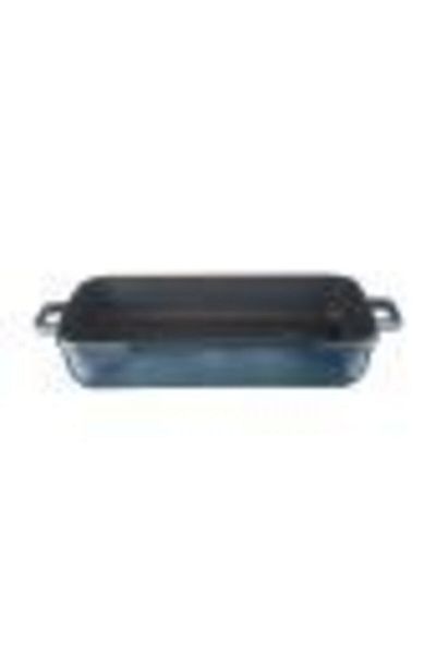 Lava Cast Iron Rectangular Baking Tray 26x40 Cm Majolik Gray