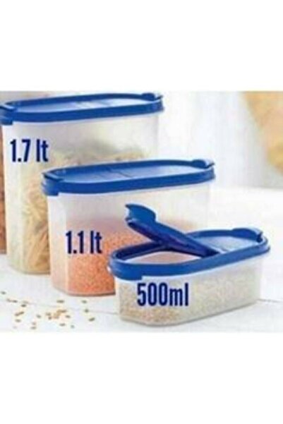 Tupperware Oval Set 3 Lü Set (kuru Erzak Saklama Seti)