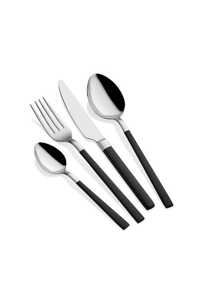 The Mia Mia Black Cutlery Set 24 Pieces