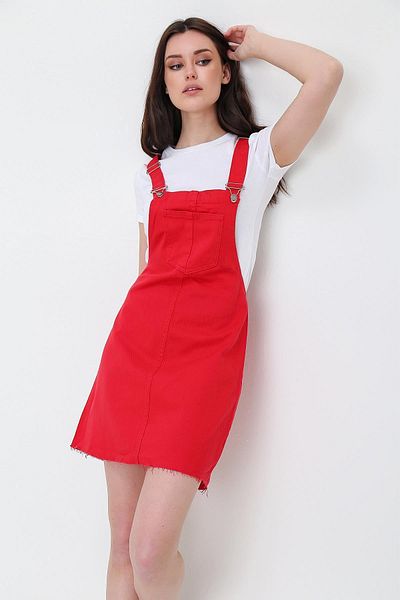 Trend Alaçatı Stili Overalls - Red - Regular fit