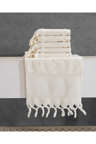SOFT FİESTA Fiesta Soft Etamine Jacquard Tied Fringed Towel 30x50