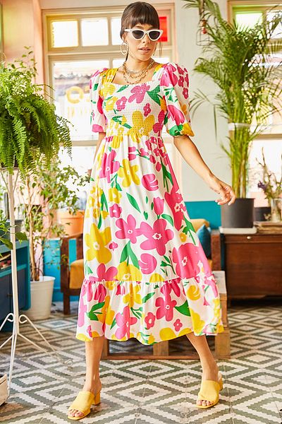 Olalook Kleid - Mehrfarbig - A-Linie