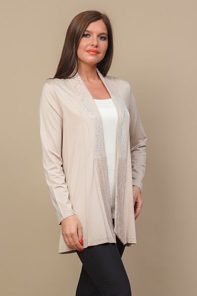 TUSSE Women's Large Size Lace Long Cardigan