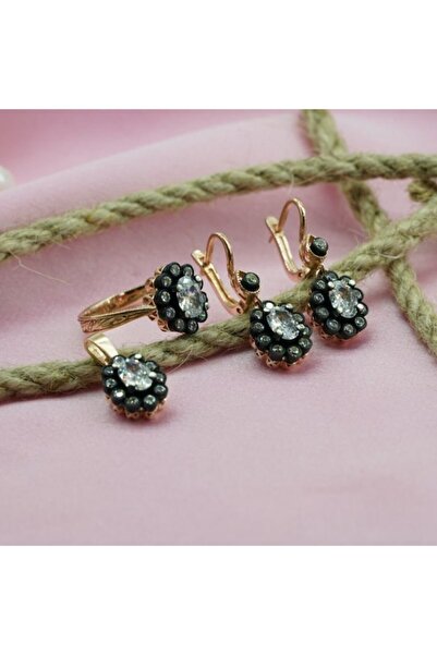 HAS GÜMÜŞ Tasarım Elmas Montürlü Gümüş Set