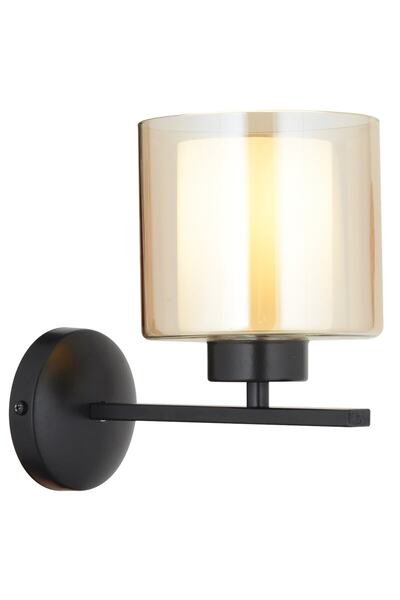 Genel Markalar Avonnı Ap-65245-1bsy Siyah Boyalı Aplik E27 Metal Cam 20x27cm