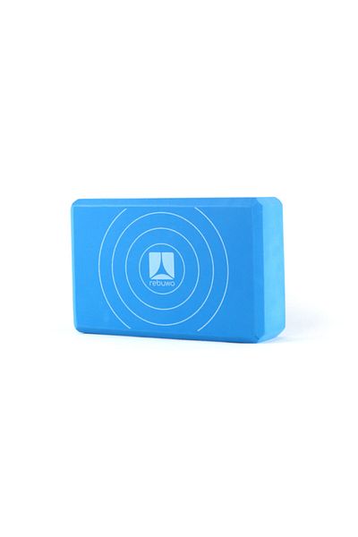 Rebuwo Blue Tpe Yoga Block - Extra Comfort Support, Non-Slip Blue Yoga Block