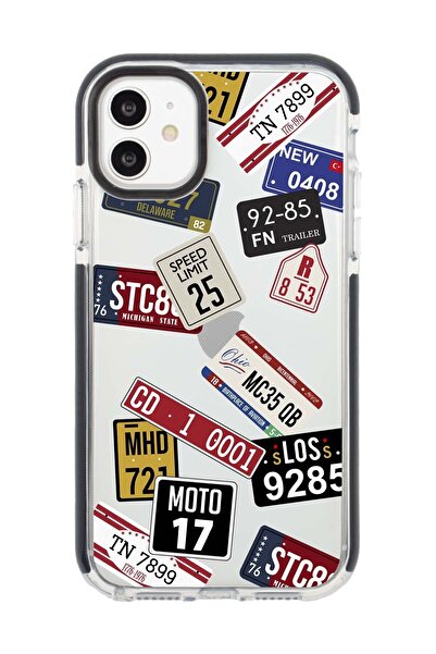 shoptocase Iphone 12 Kenar Korumalı Anti Shock Random Line Desenli Telefon Kı...