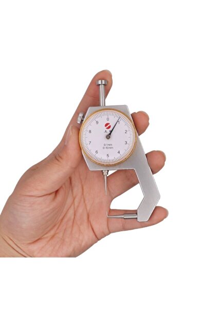 Depolife Kalınlık Ölçer Mikrometre Kumpas 0,1mm Hassas Kompratör Metal Profil Ölçme Saat Laboratuvar 20mm