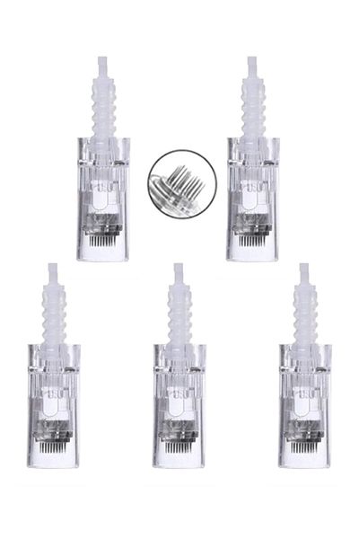 Mym Dermapen Needle 36 Pin 5 Pieces Model Dermapen Needle with Socket for Mym N2 A6 M5 M7 E30 Models