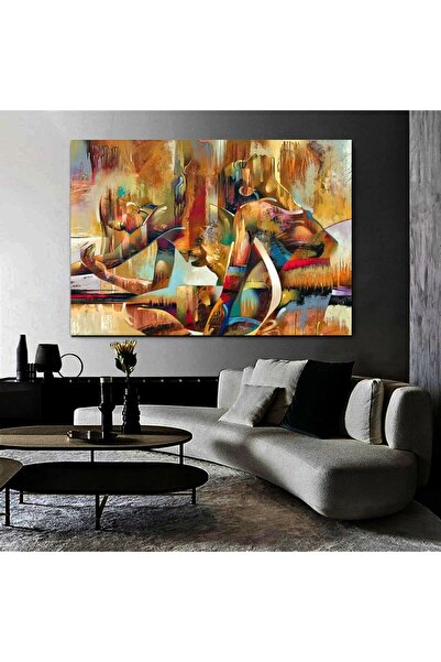 HEDİYE AKSESUARCIM Resimli Tablo Yağlı Boya Görünümlü Soyut Kadınlar Tablosu ...