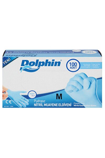 Dolphin Mavi Nitril M Beden 100'lü Eldiven