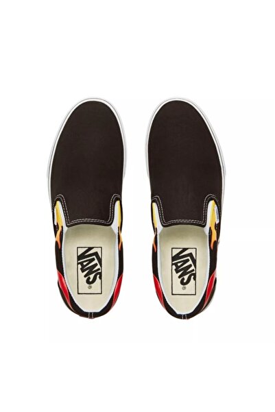 Vans Ua Classic Slip-on (flame) Black/black/true White Unisex Spor Ayakkabısı