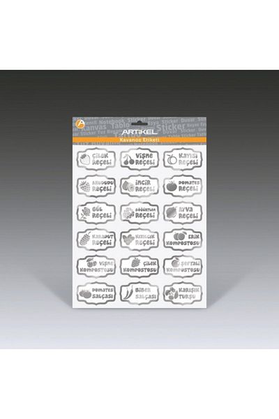 Artikel Jar Label - Silver