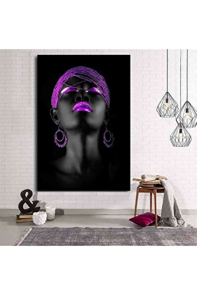 HEDİYE AKSESUARCIM Resimli Tablo Afrikalı Kadın Dekoratif Kanvas Tablo