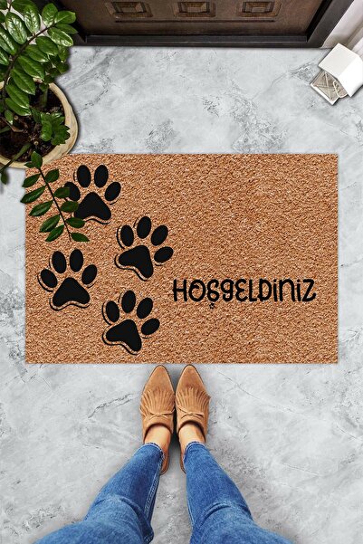 Evsebu Ласкаво просимо! Декоративний килимок для дверей з малюнком лапки