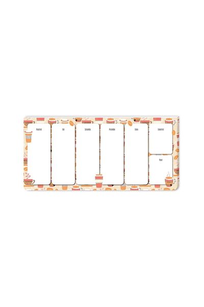 KESKİN COLOR Weekly Planner (weekly Planner) Block Coffee 12x26cm830175-99