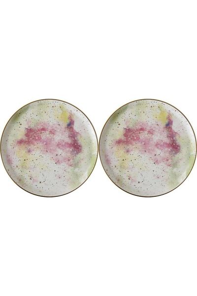 Porland Cosmos Pattern Flat Plate 20cm 2-pack 04alm003394