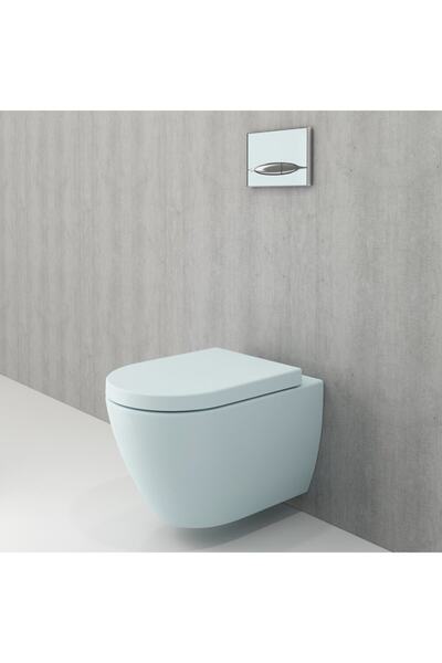 Bocchi V Tondo Rımless Asma Klozet (yeni Parma) Buz Mavi + A0336-029 Klozet K...
