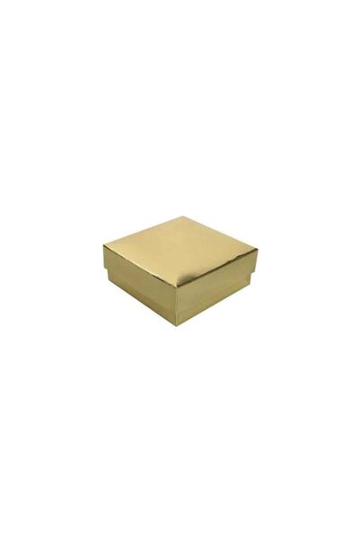 TT Tahtakale Toptancıları Complete Carton Box Solid Color 7X7X2.2 cm (25 Units) Gold