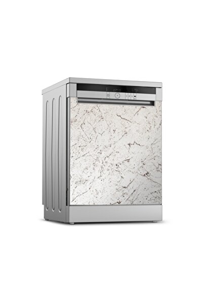 Ender Modern Ekru Mermer Desenli Bulaşık Makinası Sticker