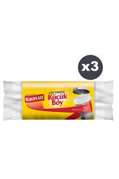 Koroplast Strong Small Size 30 Piece Garbage Bag x 3 Pack