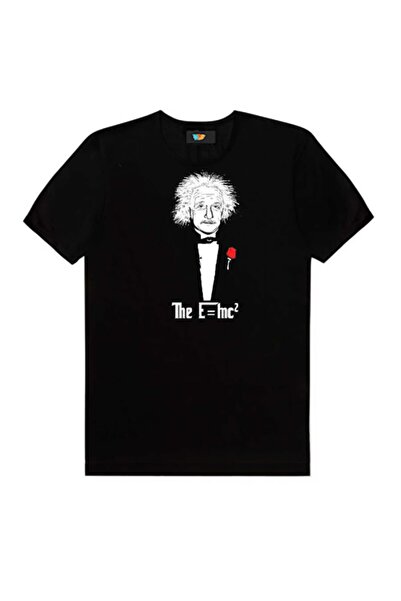 Gala تي شيرت أينشتاين Emc2 أسود للرجال موديل 5543