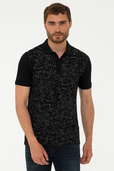 Pierre Cardin Μαύρο ανδρικό μπλουζάκι G021SZ011.000.1271903