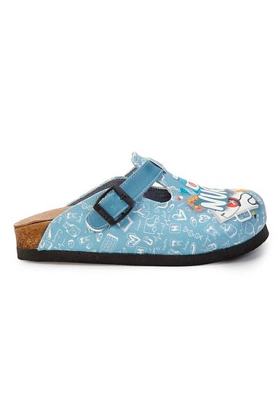 Sabomar Hogu's Mottive Blue Nurse Themed Women's Clogs