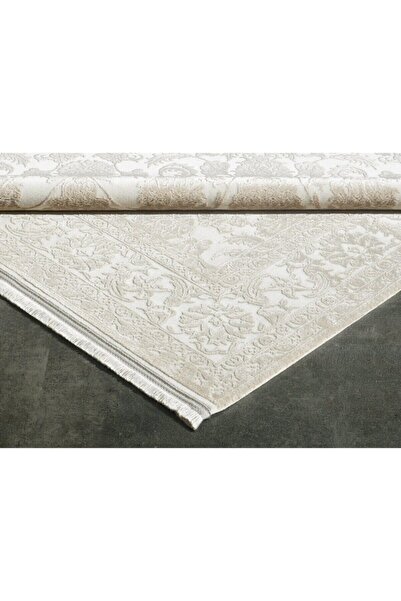 GÜMÜŞSUYU Esiliva 11309 Krem Doğal Iplik Viskon Klasik Salon Halıları