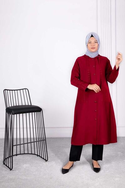 behrem Claret Red Hijab Cap - Large Size 28012
