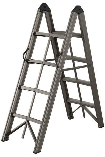 Genel Markalar Alüminyum Çift Çıkışlı Portatif Merdiven 4 4