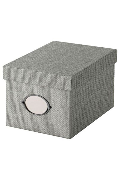 IKEA Kapaklı Kutu 18x25x15 Cm Gri Düzenleme-raf-ünite Kutusu Kulplu Toparlayıcı Kutu