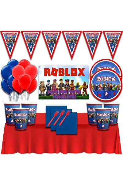 Roblox Σετ προμηθειών για στολίδια για πάρτι γενεθλίων 24 ατόμων με πανό
