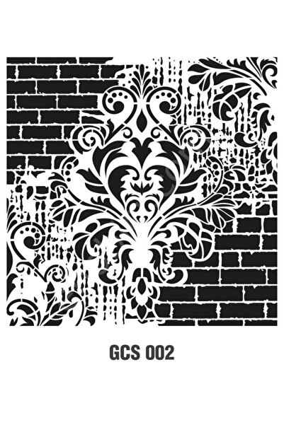 Cadence Grunge Duvar Stencil 45x45 - Gcs-002