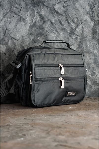 SEVENTEEN Multi-Compartment Black Postman Handbag 2247