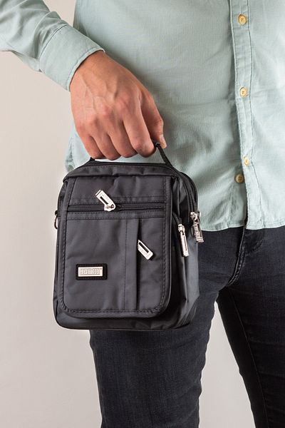 SEVENTEEN Black Waterproof Bag with Multi-Compartment Hand and Shoulder Strap 2248