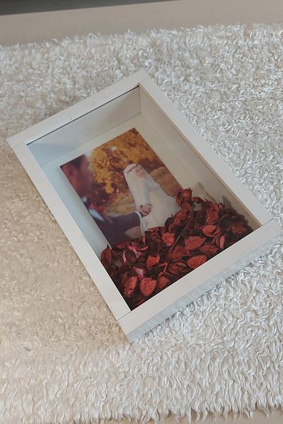 Verda Çerçeve 21x30 Cm Verda White Memory Frame - Pentru designul florii dvs. de mireasă! Extra adânc 8 cm