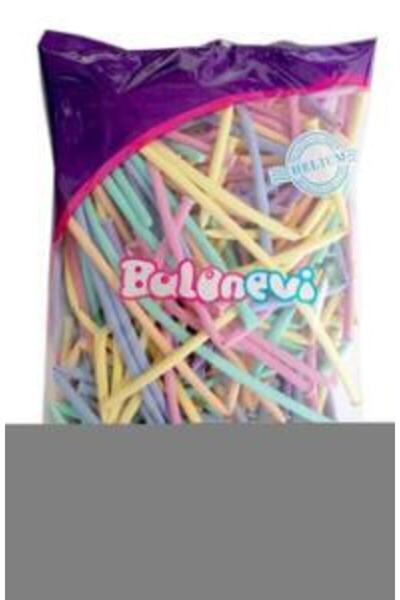 TATLI GÜNLER Balon Sosis Modeli Makaron Rengarenk Pakette 100 Adet