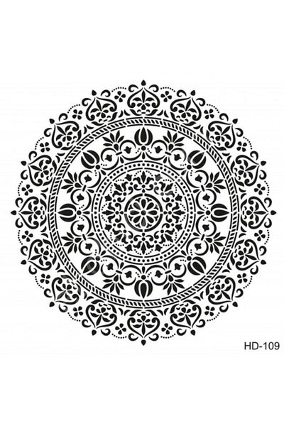 Cadence Hd109 Damask Home Decor Stencil 45x45