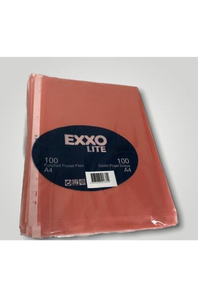 Exxo Renklı Pp Poset Dosya Kırmızı A4 100lu