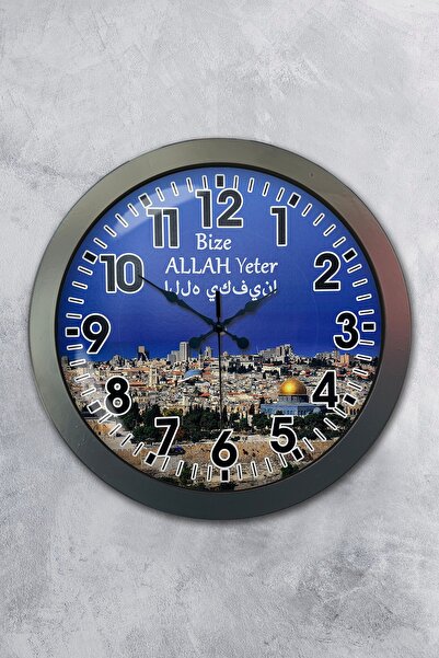 Platin Saat هدية ساعة حائط معدنية من معدن أنثراسايت مقاس 36 سم