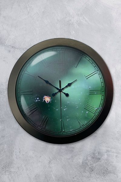 Kasva Concept Gift 36 cm Black Metal Romance Wall Clock